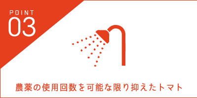 農薬の使用回数を可能な限り抑えたトマト